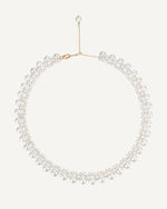 Pearl necklace on a white background